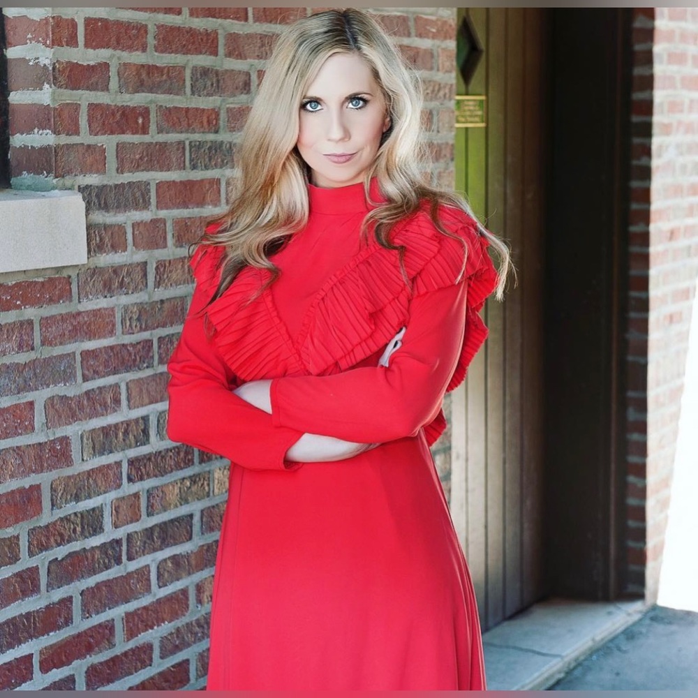 Pixie Market Red Midi Dress - Picture 2 of 11